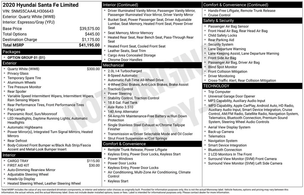 Used 2020 Quartz White Hyundai Limited image 18