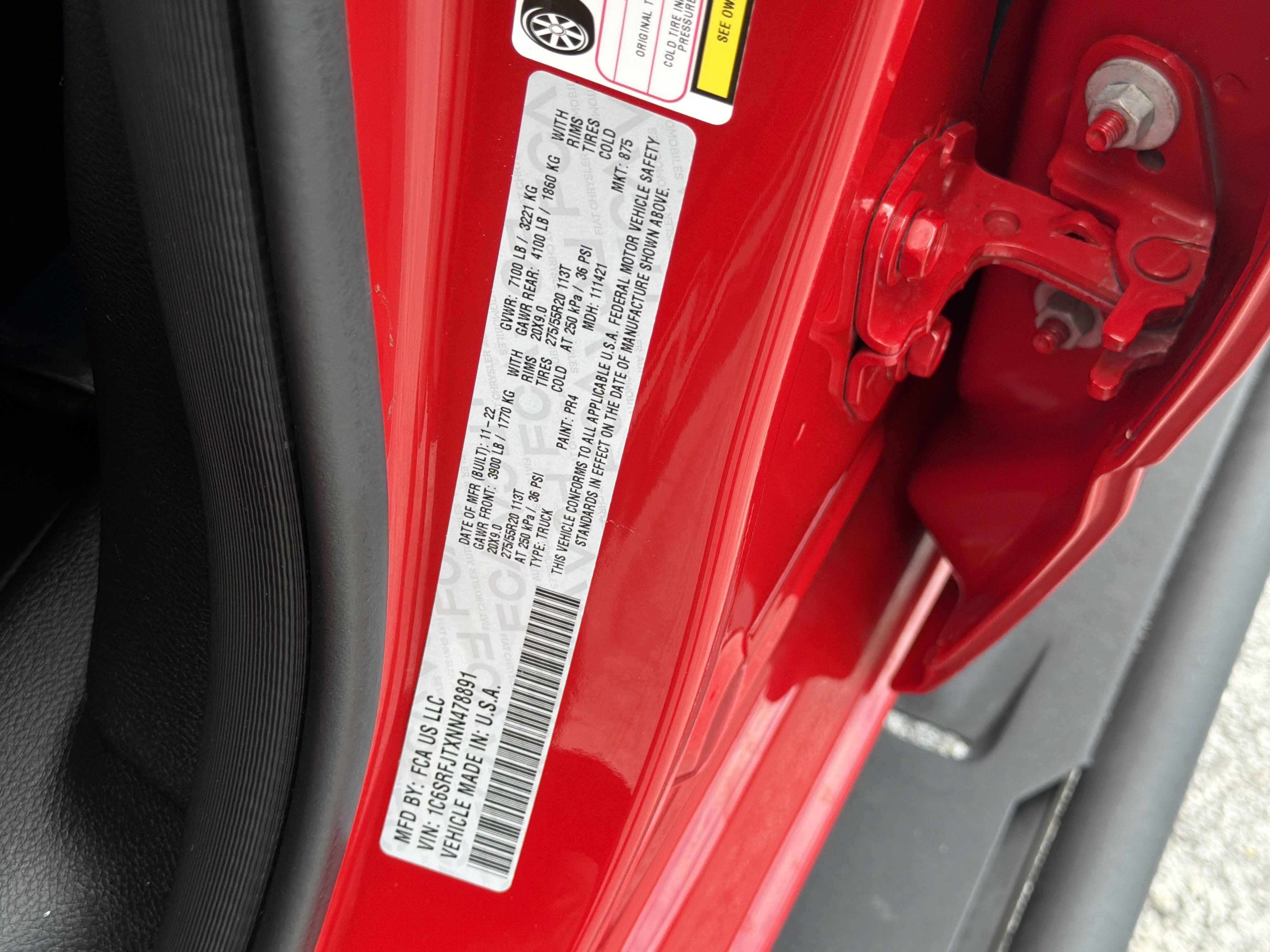Used 2022 Flame Red Clearcoat Ram Laramie image 33