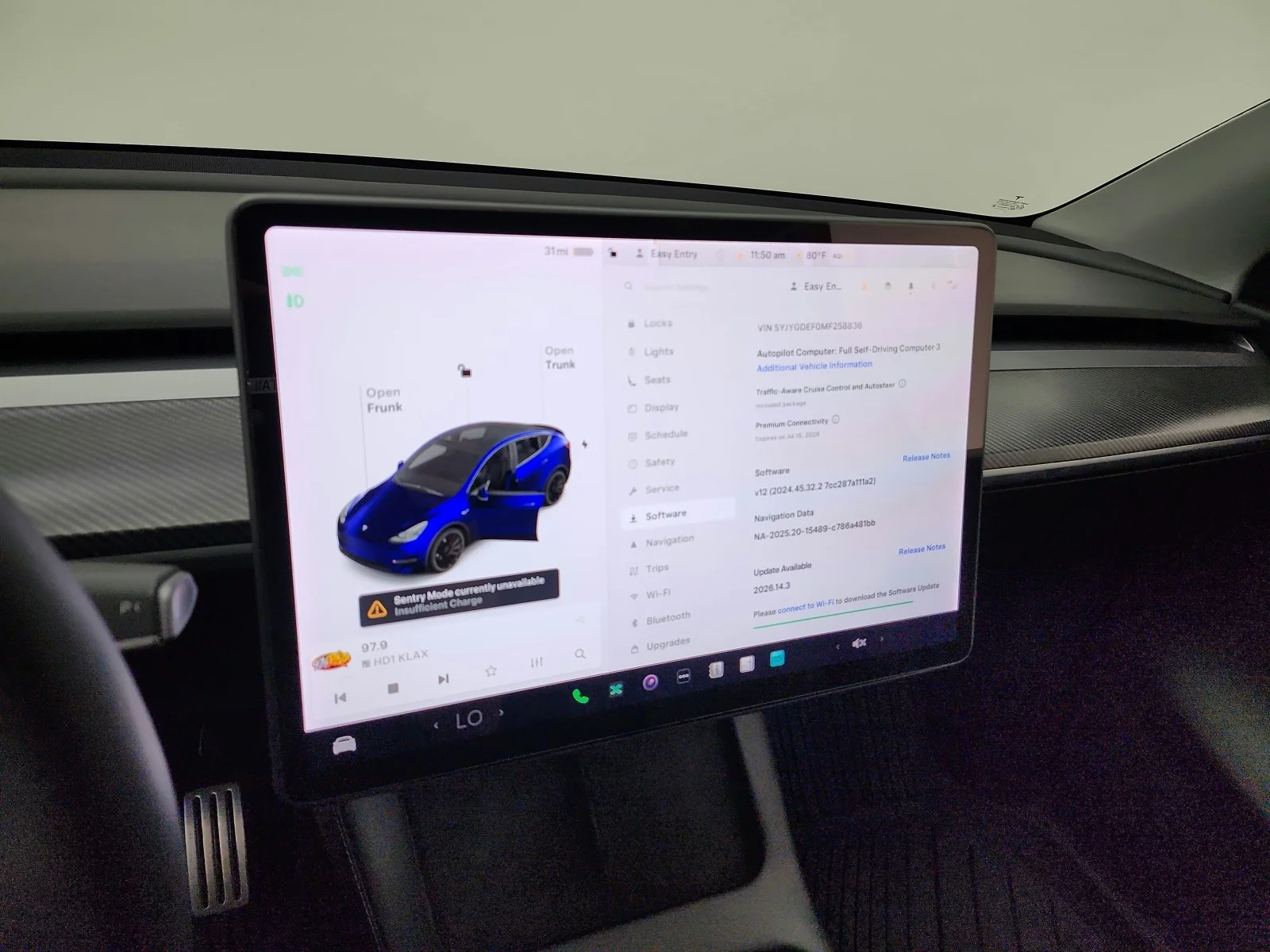 Used 2021 Deep Blue Metallic Tesla Performance AWD image 12