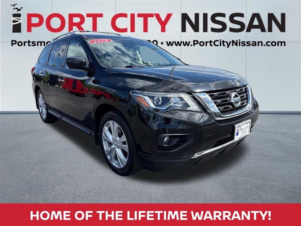 Used 2018 Magnetic Black Nissan SL V6 PREMIUM w/DUAL SUNROOF & 3rd ROW SEAT image 1