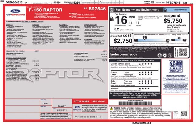Used 2023 Blue Ford Raptor image 25