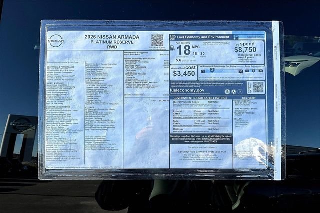 New 2026 Nissan Armada 3.5L TT V6 Platinum Reserve