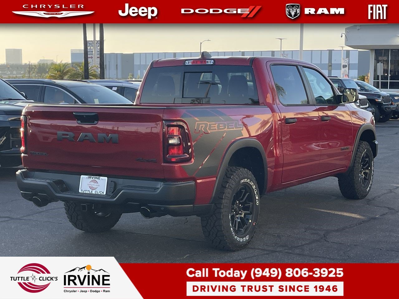 New 2026 Molten Red Pearl-Coat Exterior Paint RAM Rebel image 6