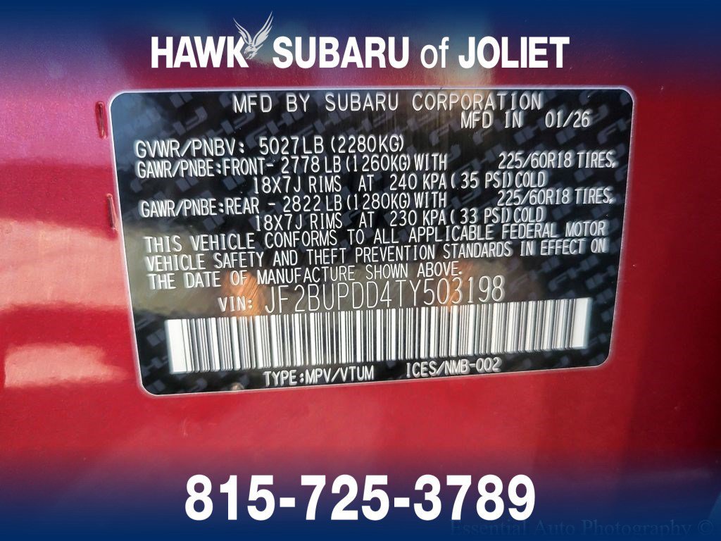 Used 2026 Crimson Red Pearl Subaru Limited image 25
