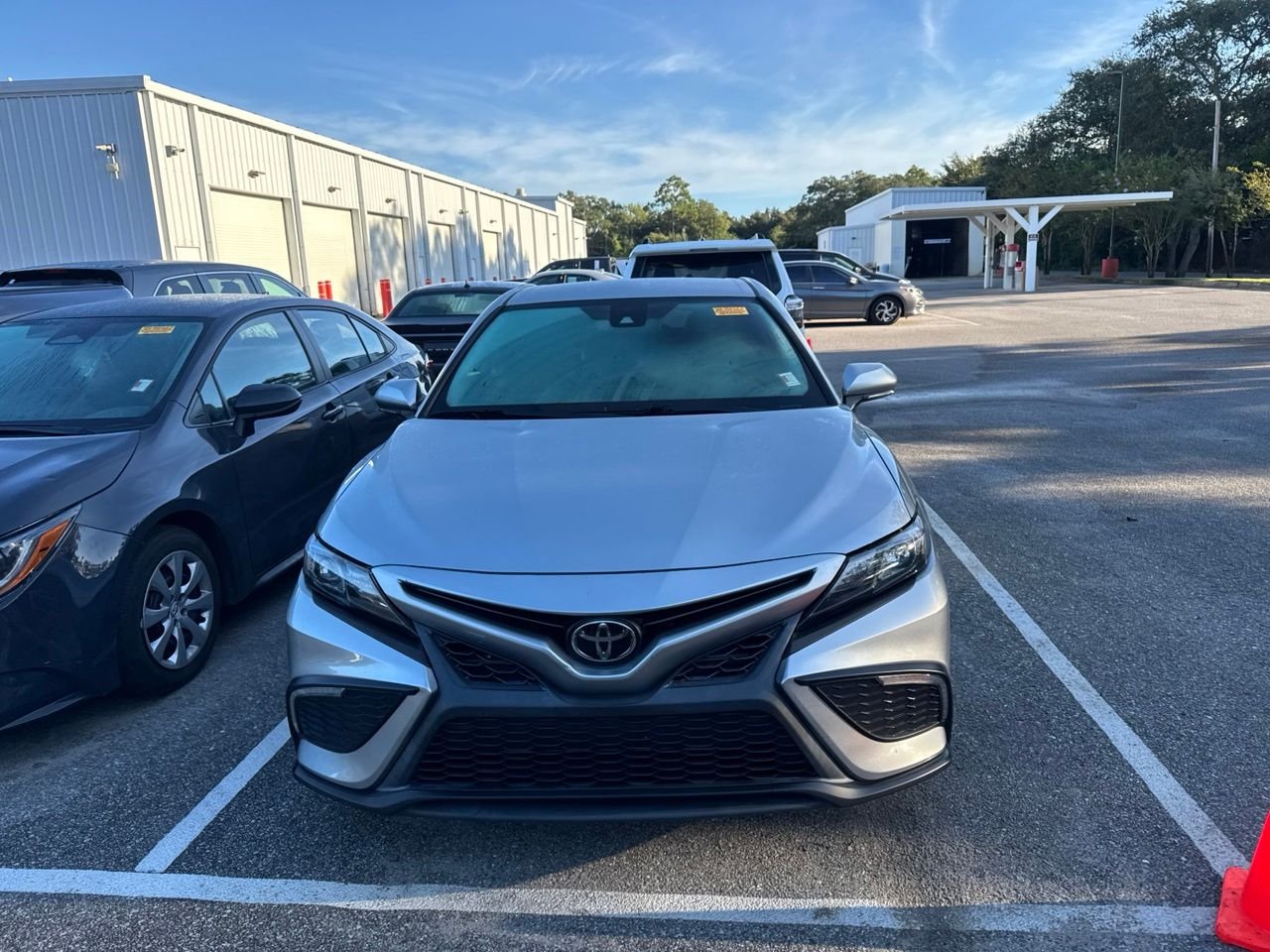 Used 2022 Silver Toyota SE image 2