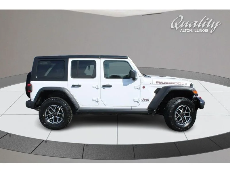 Used 2024 Bright White Clearcoat Jeep Rubicon image 3