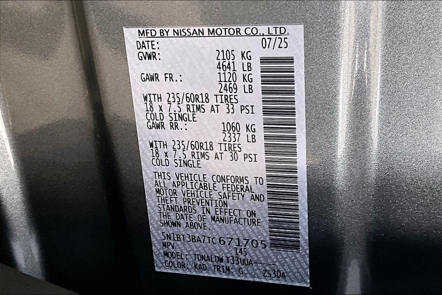 Certified Used 2026 Gun Metallic Nissan SV image 33