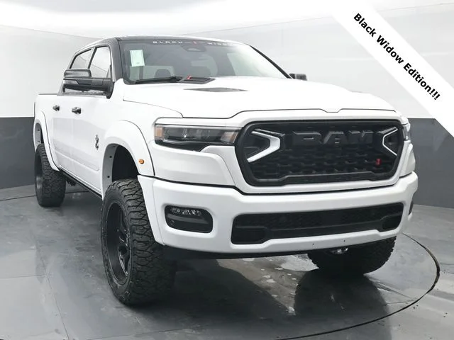 New 2026 Bright White Clear-Coat Exterior Paint RAM BLACK WIDOW EDITION image 9