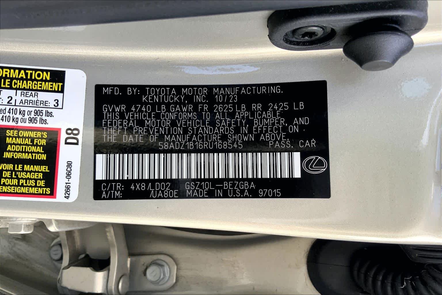 Used 2024 Moonbeam Beige Metallic Lexus  image 36