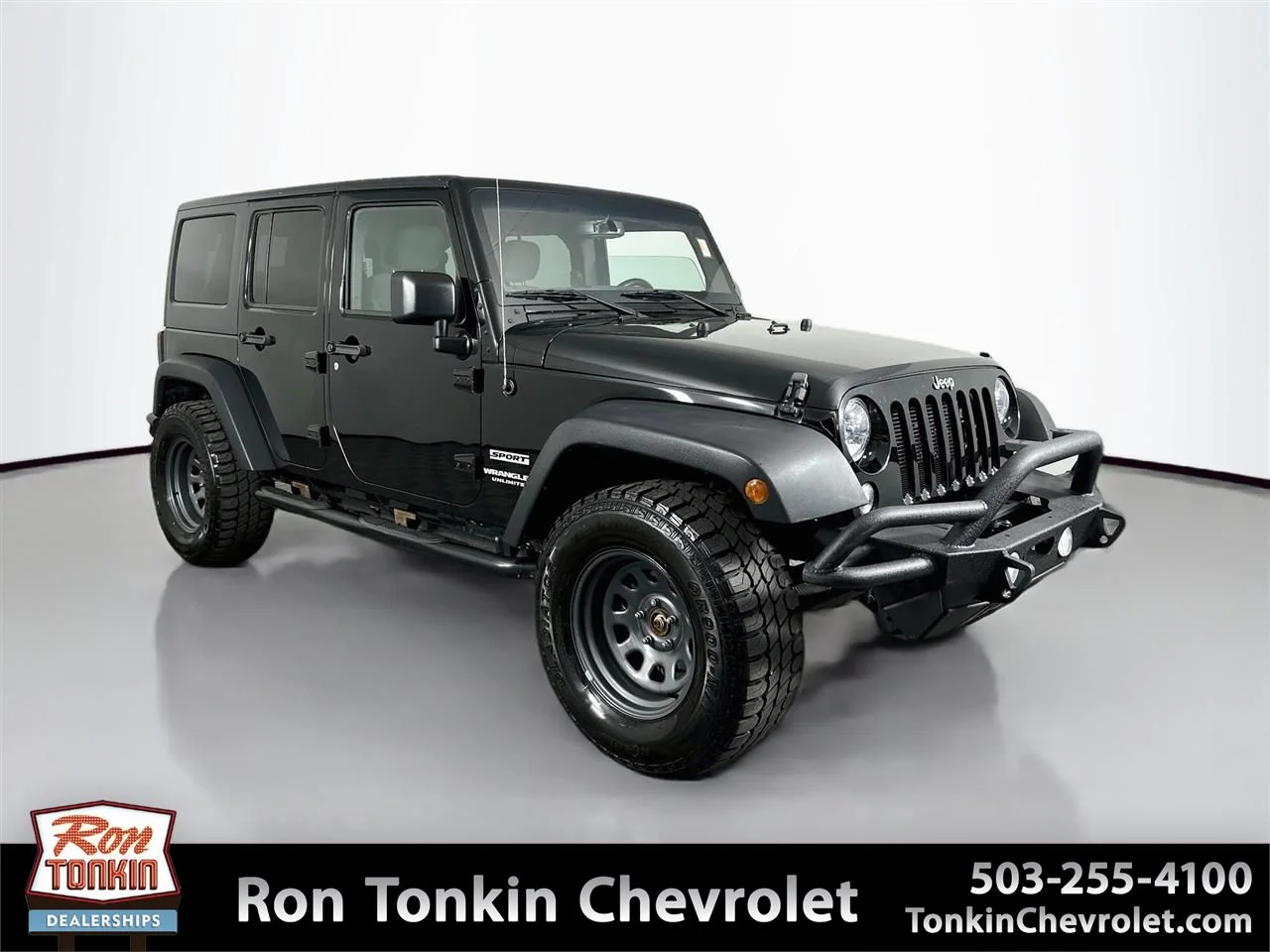 Used 2017 Black Clearcoat Jeep Unlimited Sport image 1