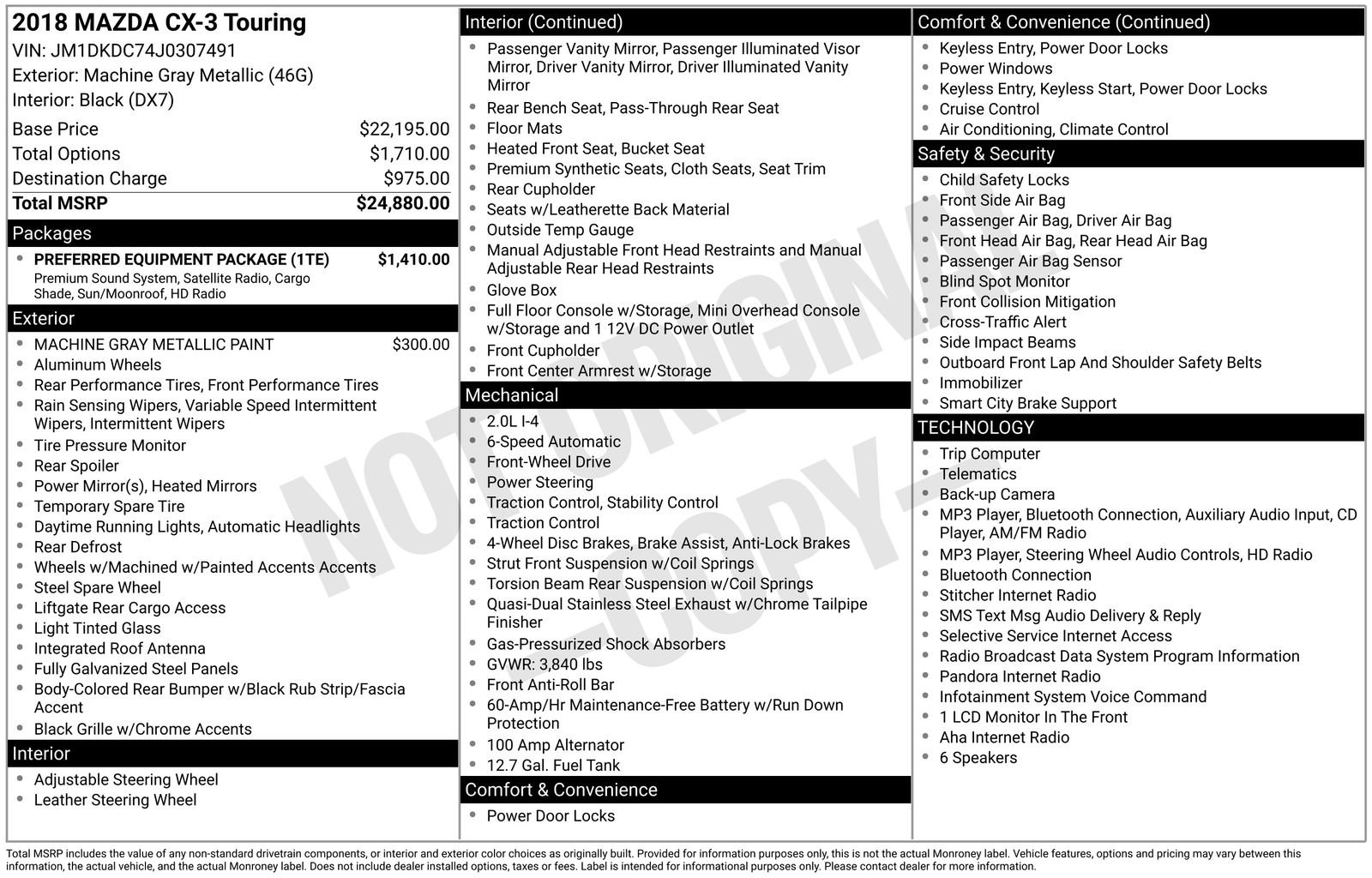Used 2018 Gray Mazda Touring image 1