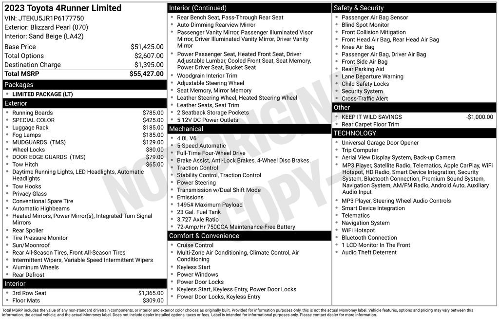 Used 2023 White Toyota Limited image 6