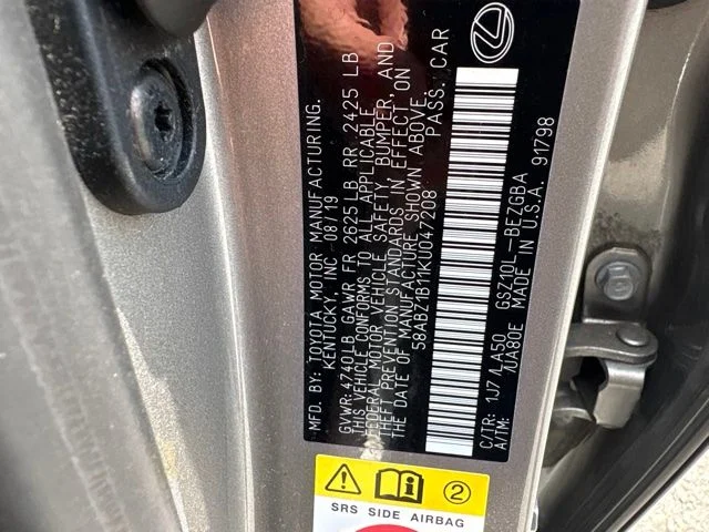 Used 2019 Silver Lexus 350 image 8