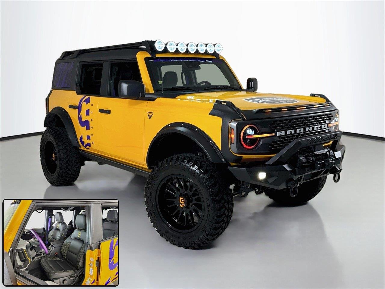 Used 2022 Cyber Orange Metallic Tricoat Ford Badlands | Custom Build for Joe Burrow Foundation image 2