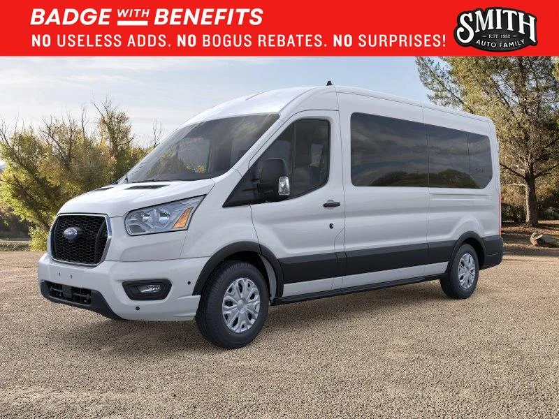 New 2025 Oxford White Ford Passenger Van XLT image 1