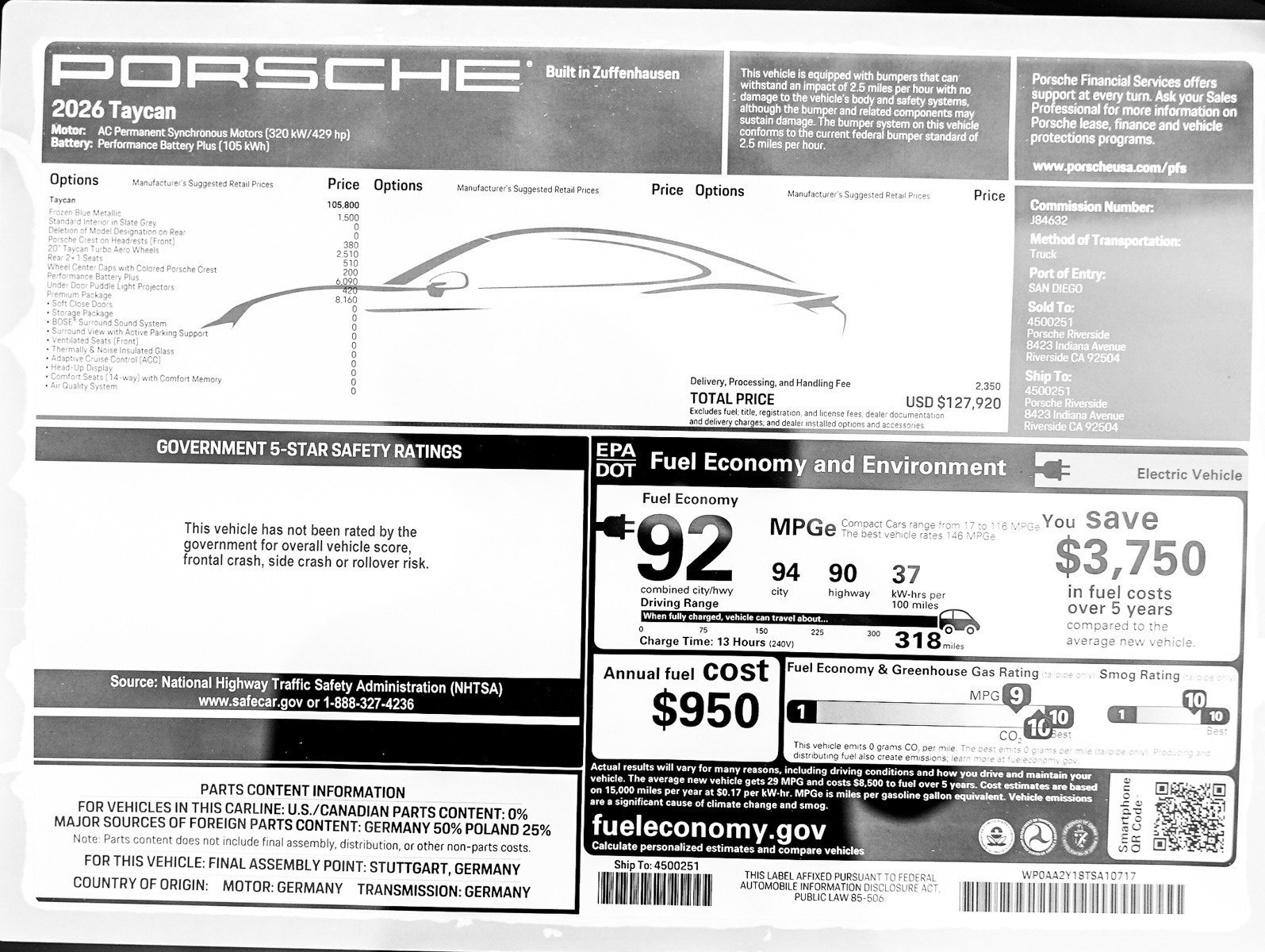 New 2026 FROZEN BLUE Porsche  image 27