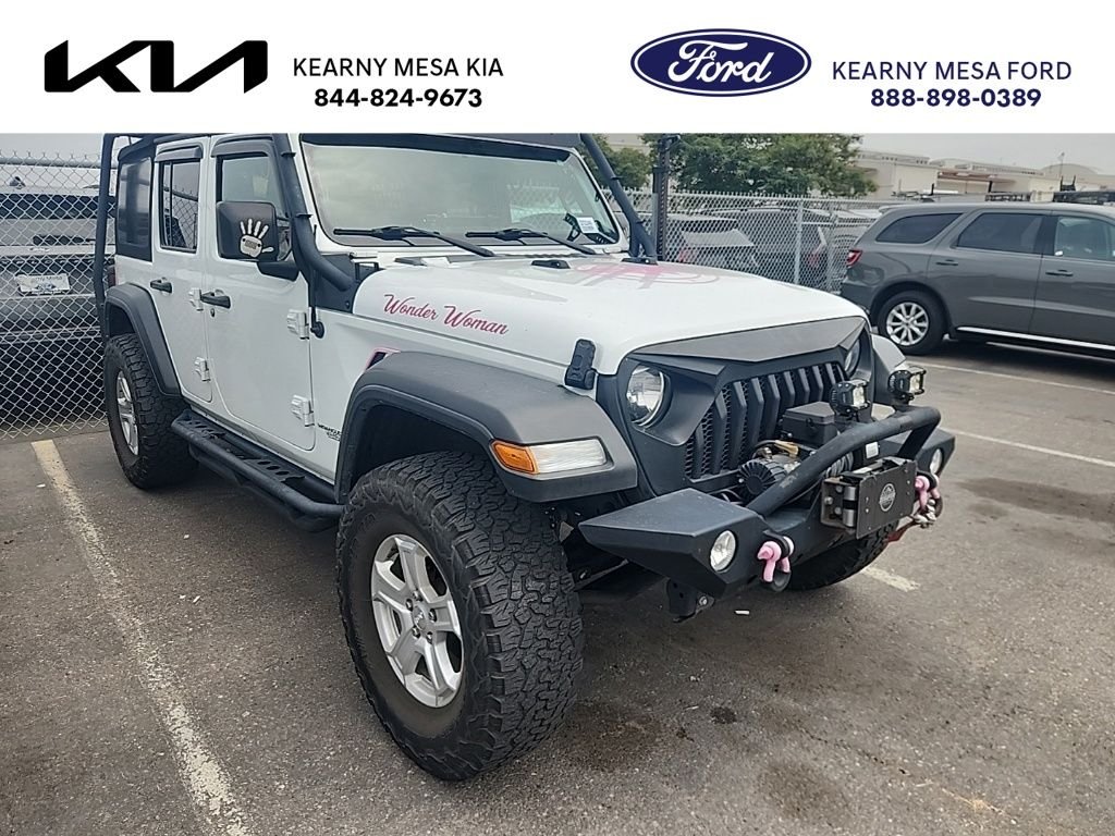 Used 2018 White Jeep Unlimited Sport S image 1