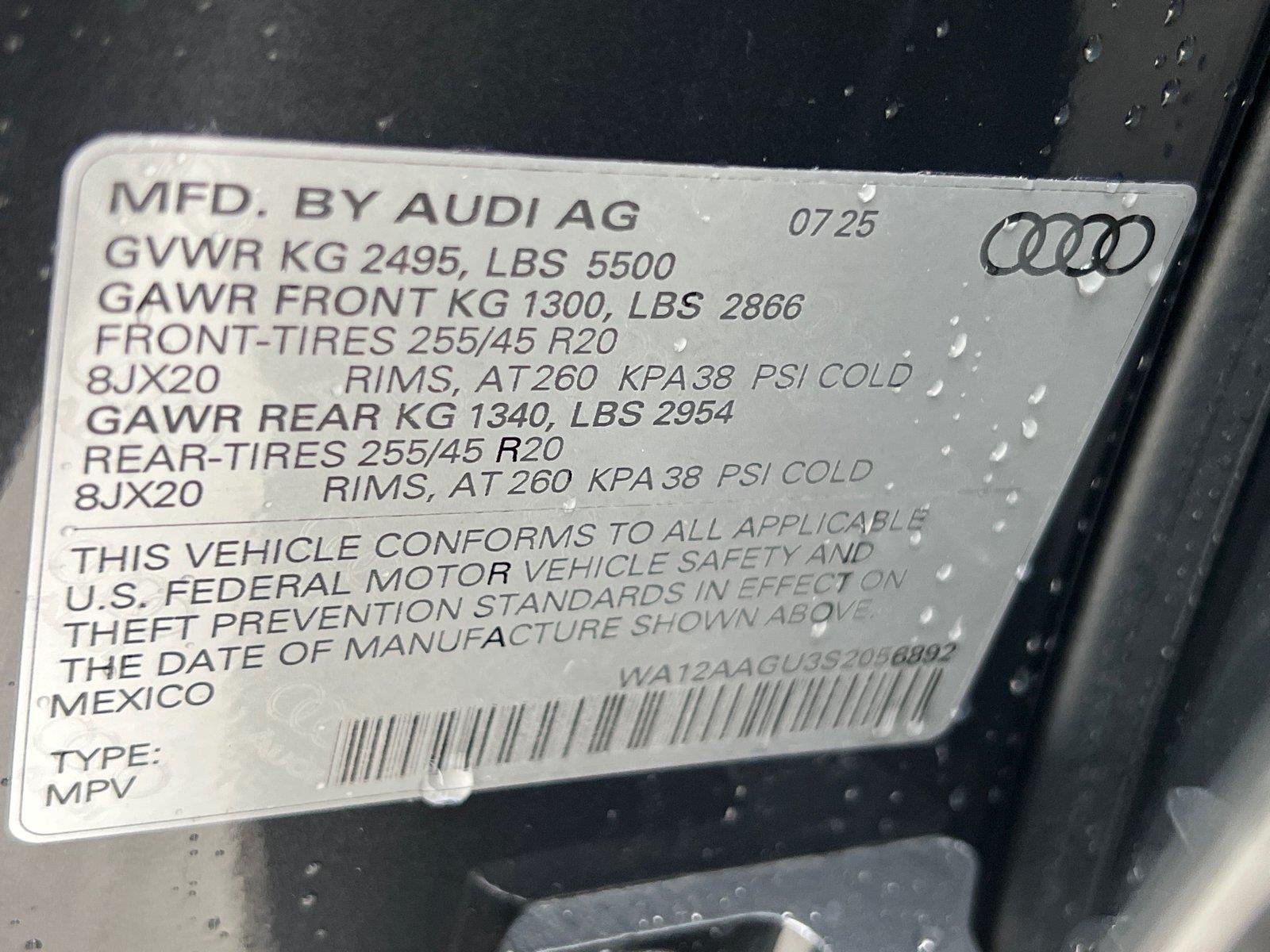 Used 2025 Tambora Gray Metallic Audi Premium Plus image 34