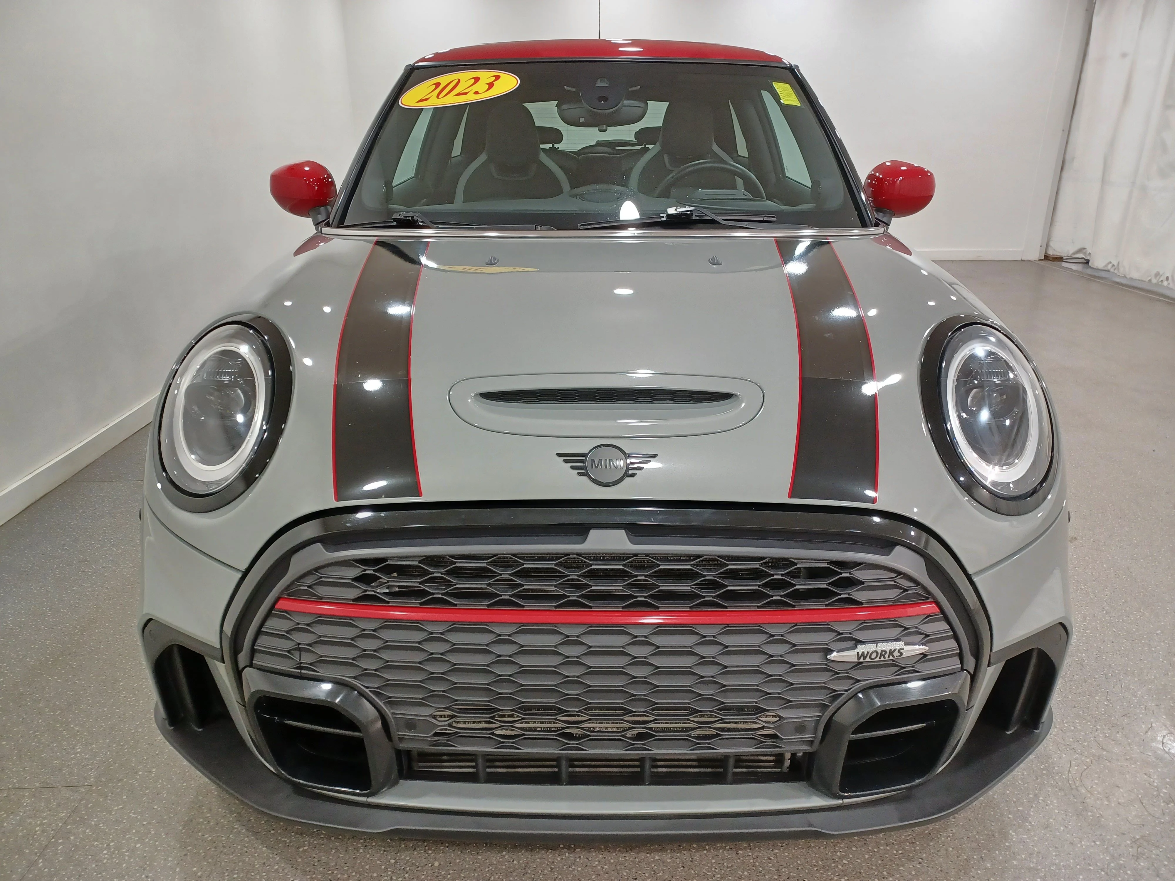 Certified Used 2023 Moonwalk Grey Semi-Metallic MINI John Cooper Works*Adaptive Cruise | Nav | HUD | Htd Alcantara Seats | Dual Sunroof | Harman/Kardon image 3