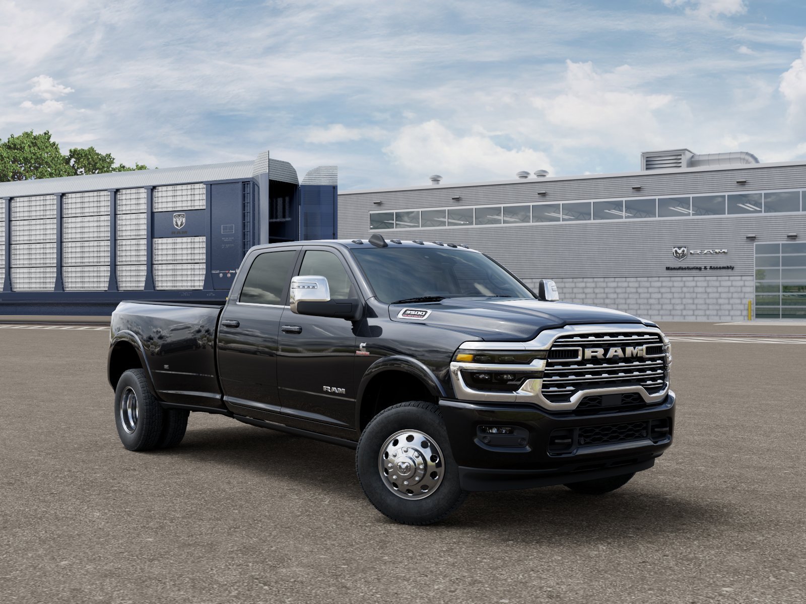New 2027 Diamond Black Crystal Pearl-Coat Exterior Paint RAM Longhorn image 12