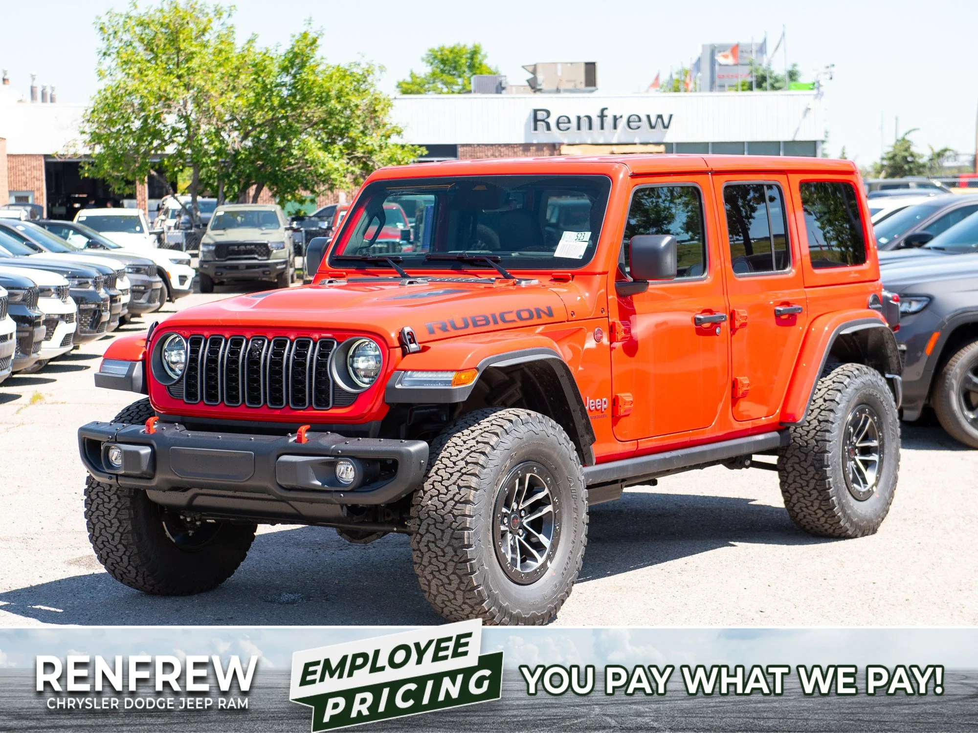 New 2026 Red Jeep Rubicon X*, 35 Inch Tires, Steel Bumpers, Nappa Leather image 1