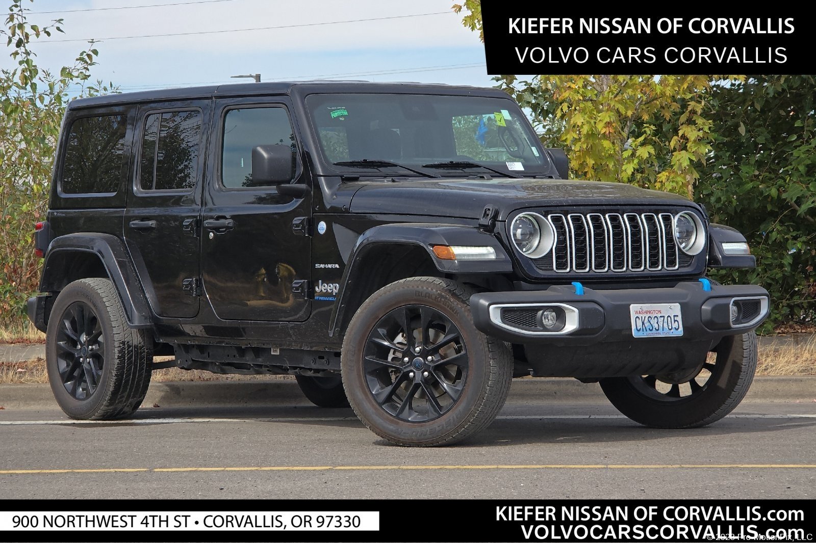 Used 2024 Black Clearcoat Jeep Sahara image 1