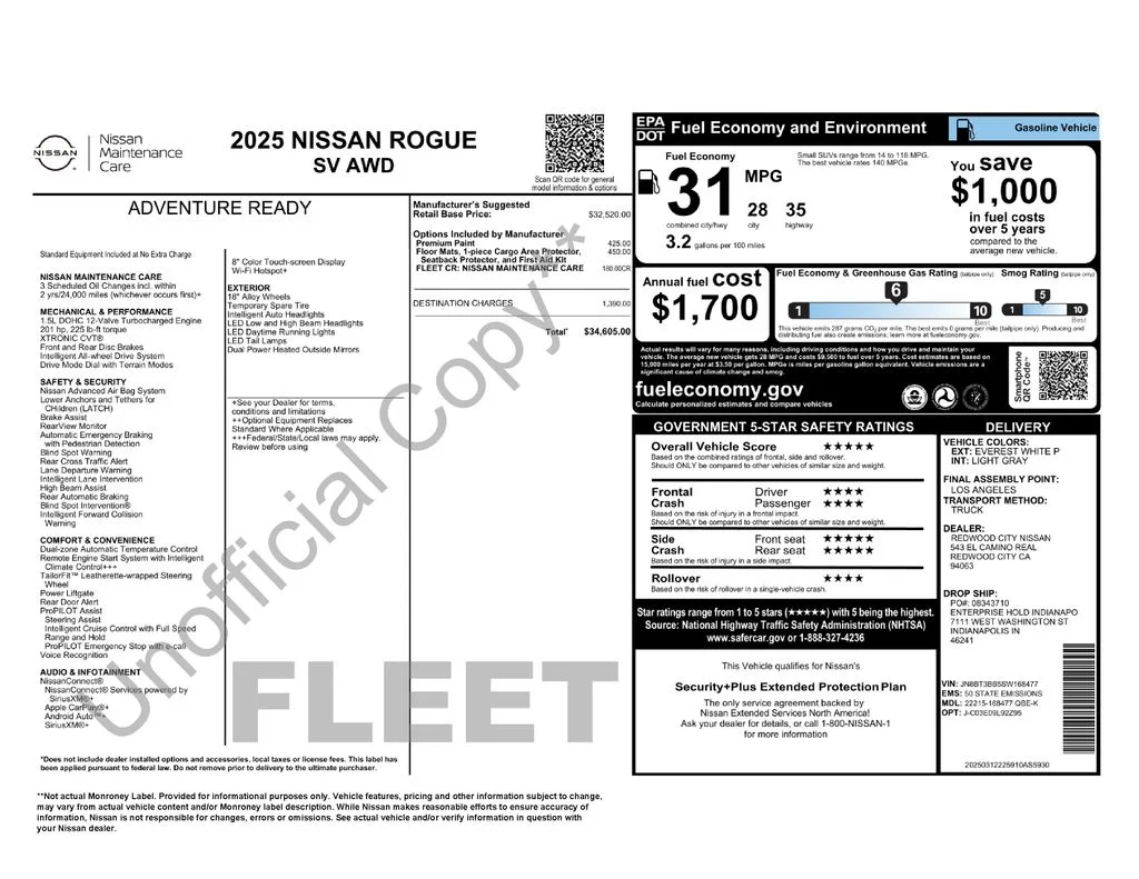 Used 2025 White Nissan SV image 3