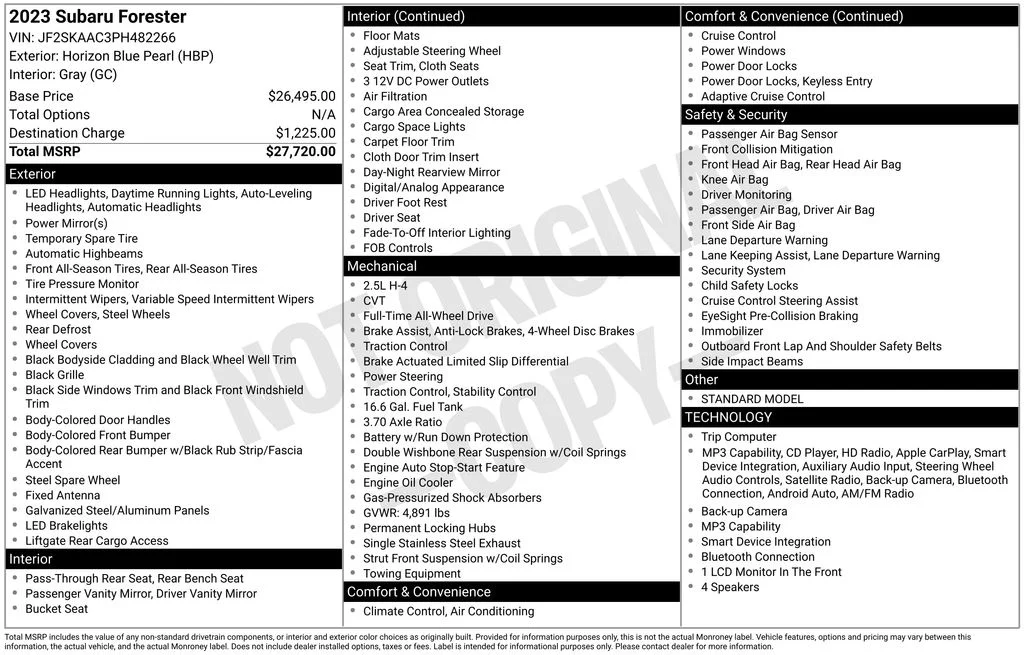 Used 2023 Blue Subaru Base image 16