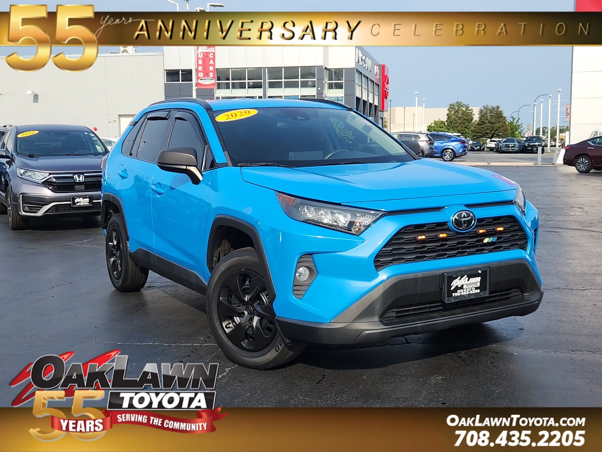 Used 2020 Blue Flame Toyota LE image 1