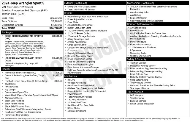 Used 2024 Red Jeep Sport S image 38