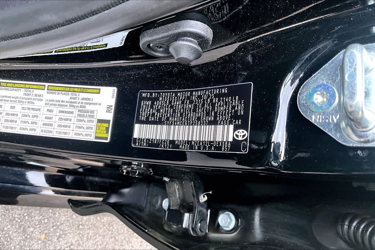 Certified Used 2026 Midnight Black Metallic Toyota SE image 34