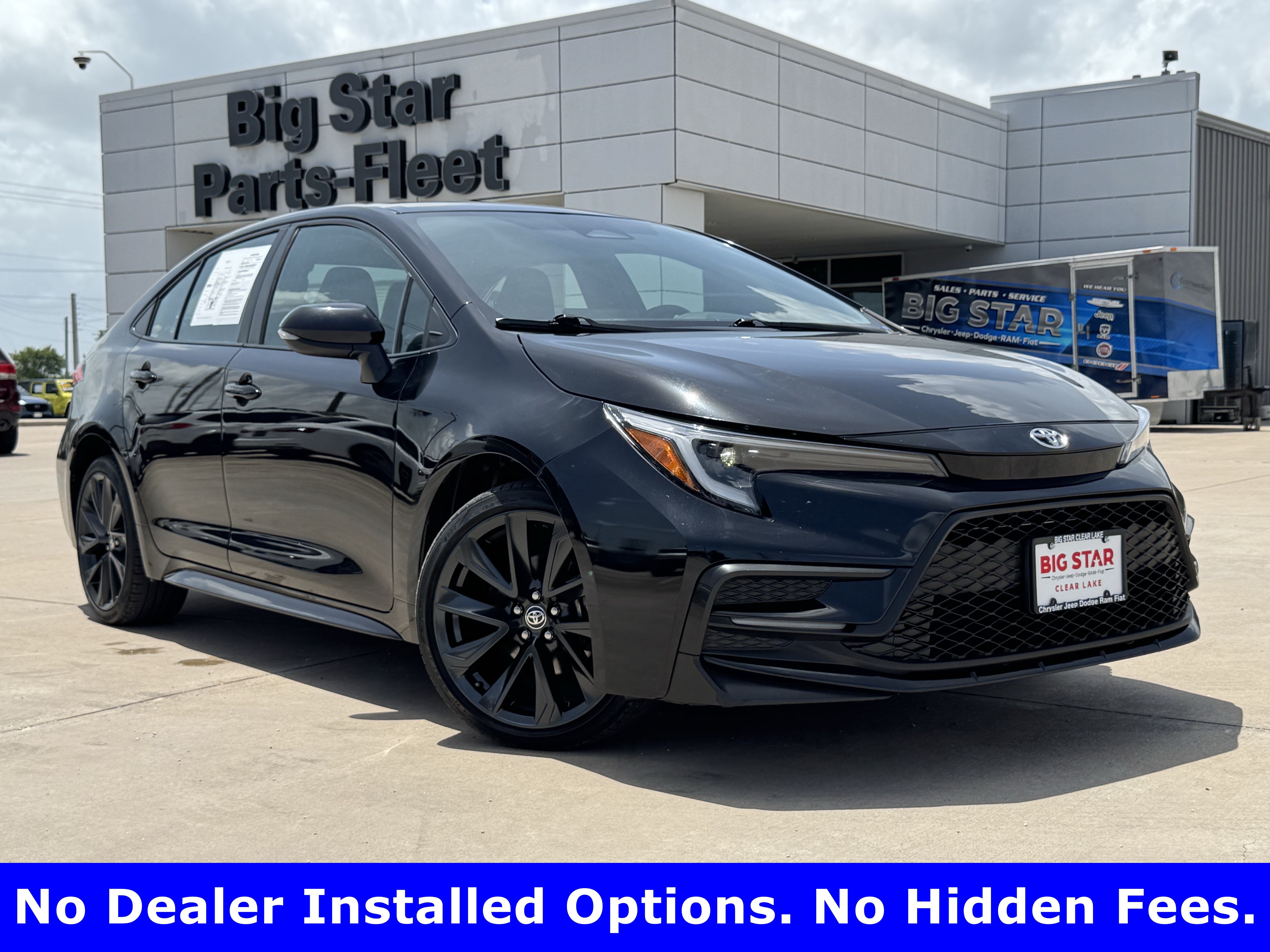 Used 2025 Midnight Black Metallic Toyota SE image 2