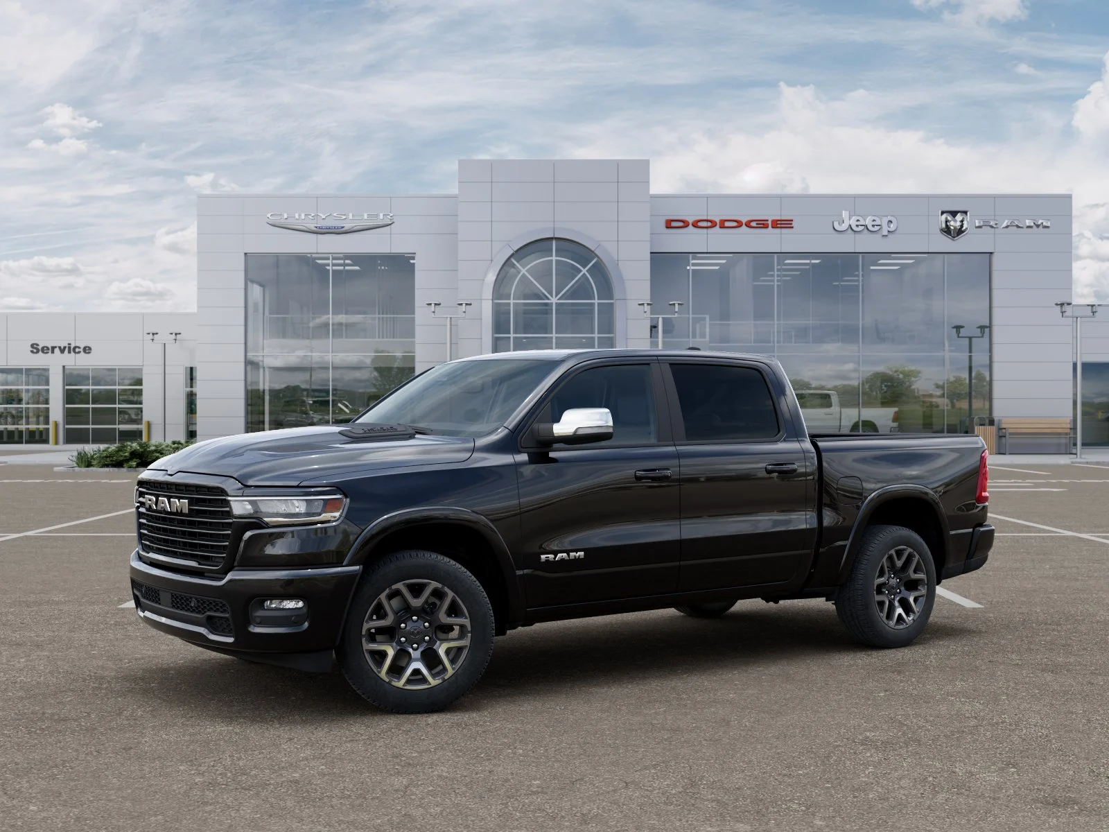New 2026 Diamond Black Crystal Pearl-Coat Exterior Paint RAM Laramie image 28