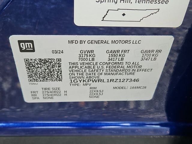 Used 2024 Blue Metallic Cadillac Sport 3 image 7