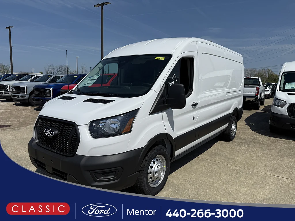 New 2026 Oxford White Ford T-250 148" Med Rf 9150 GVWR RWD image 1