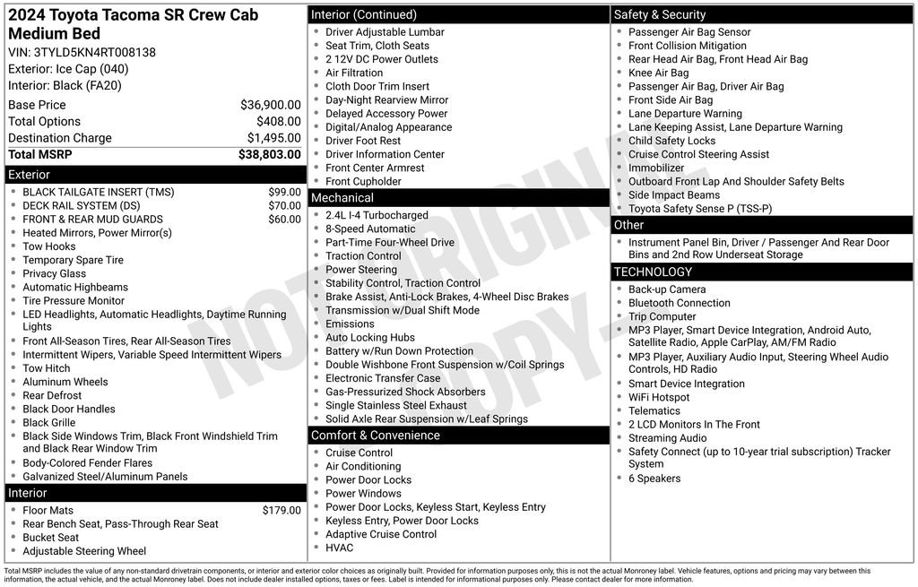 Certified Used 2024 White Toyota SR image 35