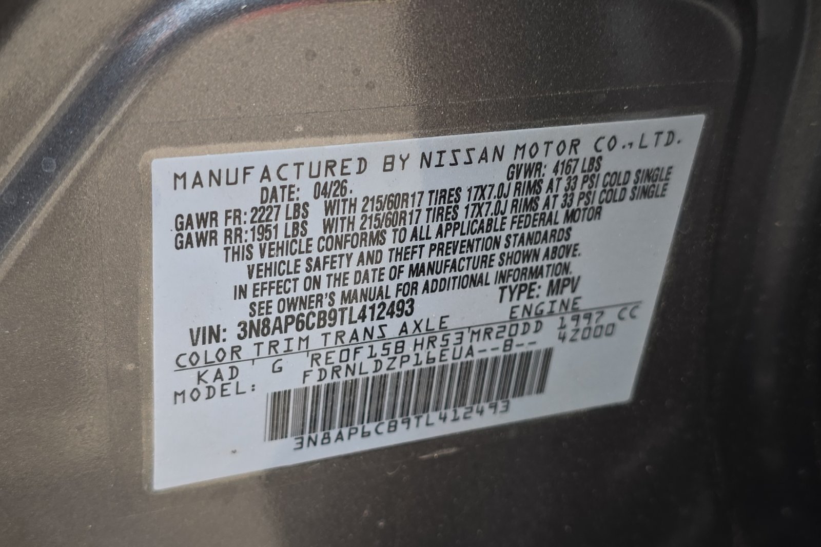 New 2026 Gun Metallic Nissan SV image 23