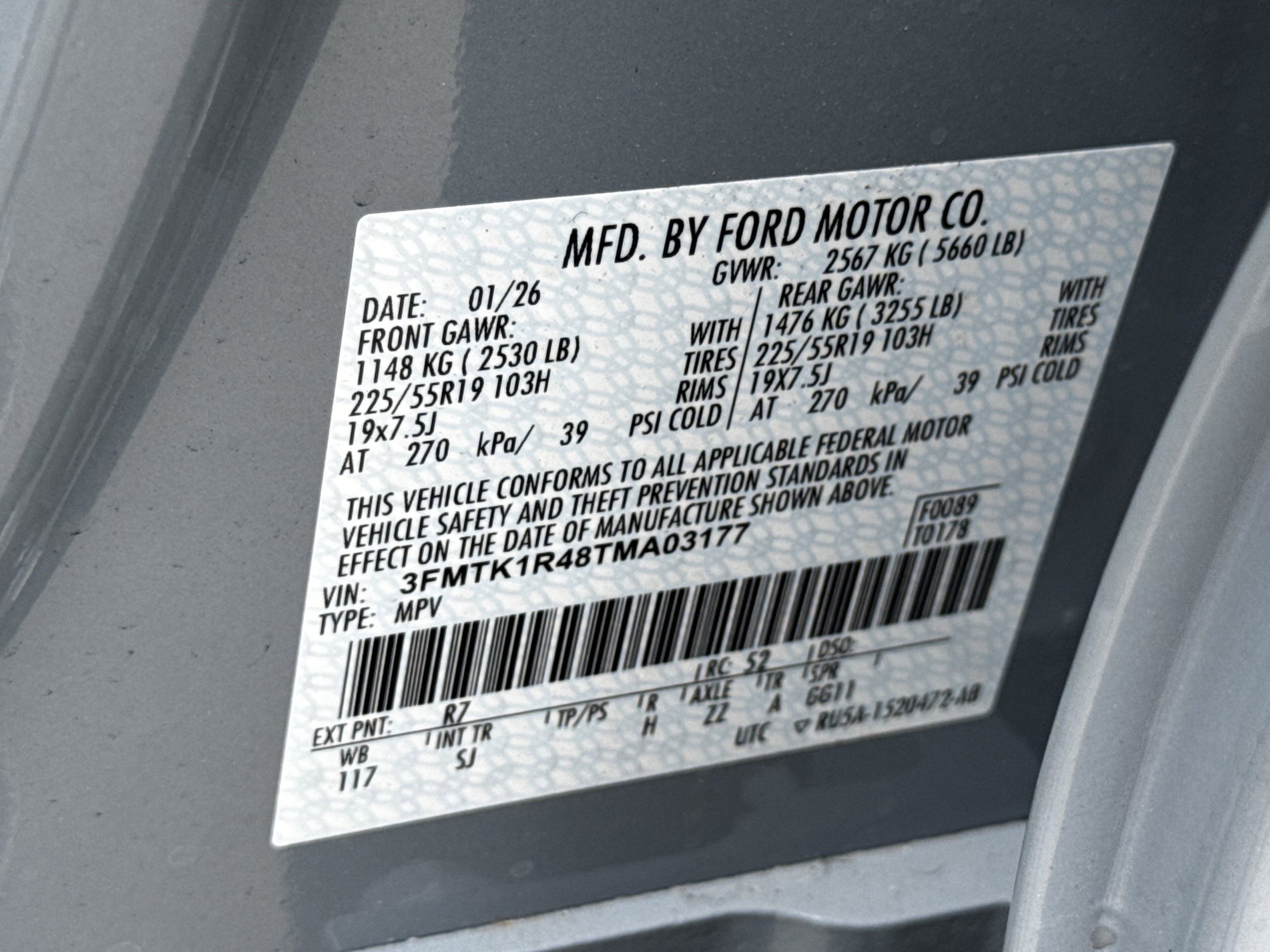 New 2026 Glacier Gray Metallic Tri-coat Ford Select image 21