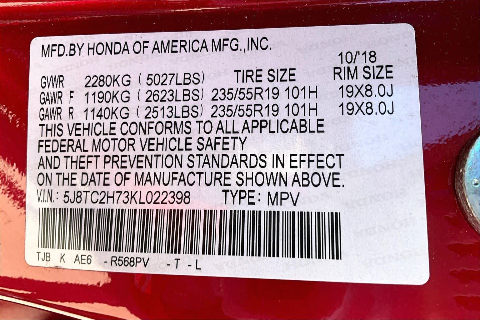 Used 2019 Performance Red Pearl Acura w/Advance Pkg image 29