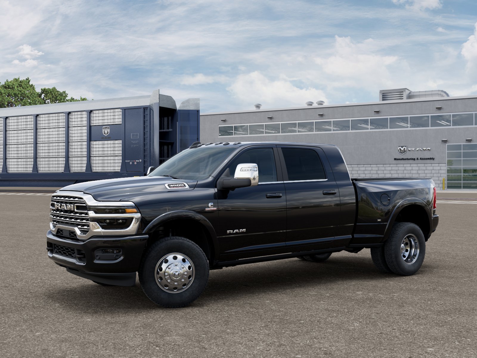 New 2027 Diamond Black Crystal Pearl-Coat Paint RAM Longhorn image 1
