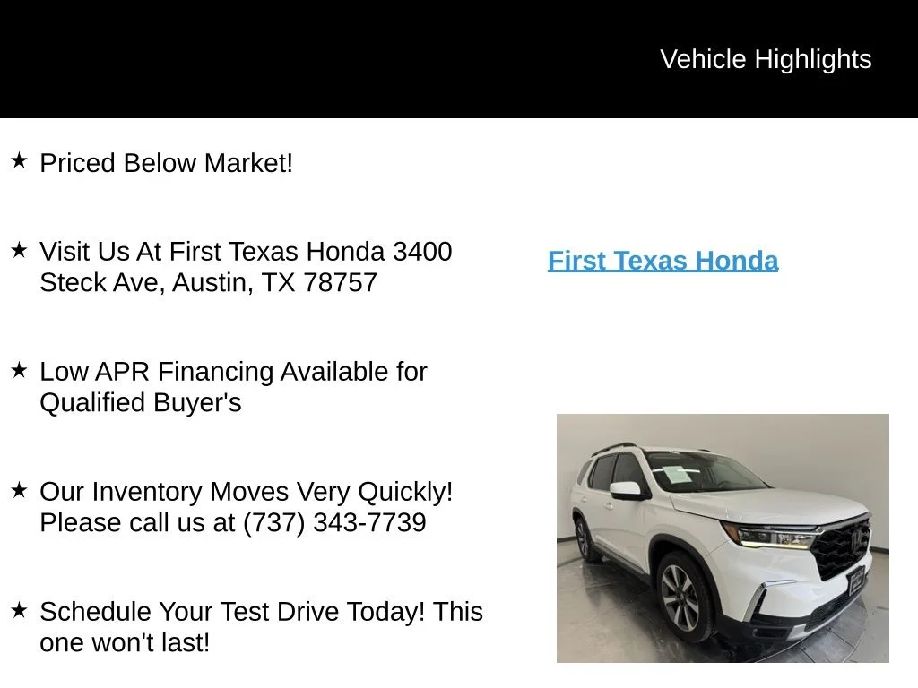 Used 2023 Platinum White Pearl Honda Elite image 9