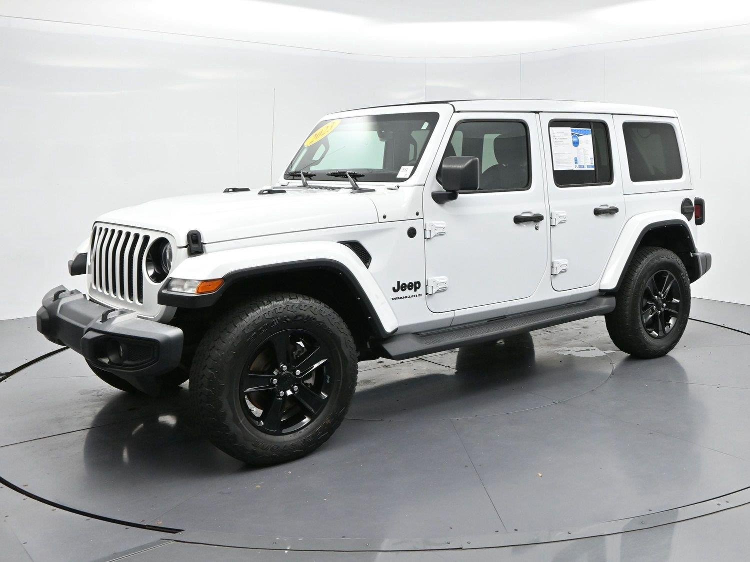 Used 2023 Bright White Clearcoat Jeep Sahara Altitude image 3