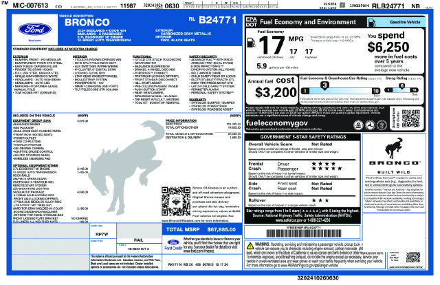 Used 2024 Gray Ford Badlands image 40
