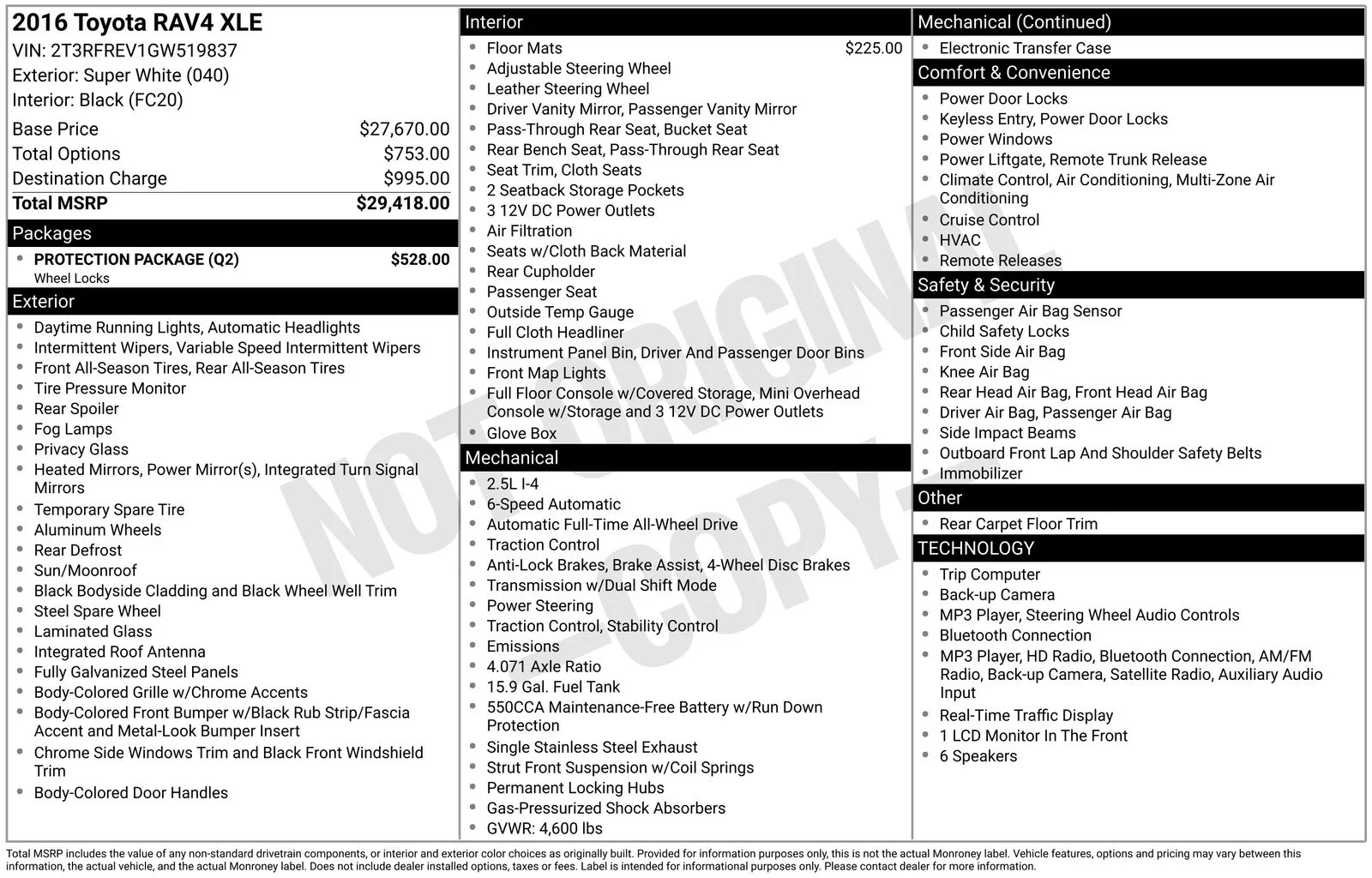 Used 2016 White Toyota XLE image 8