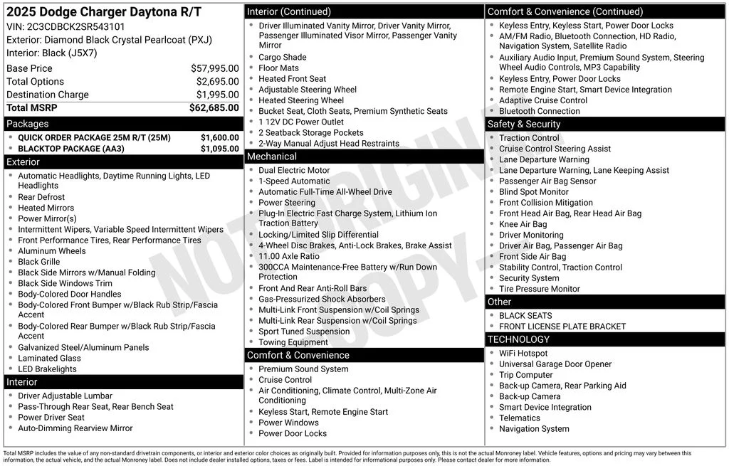New 2025 Diamond Black Crystal Pearlcoat Dodge R/T image 38
