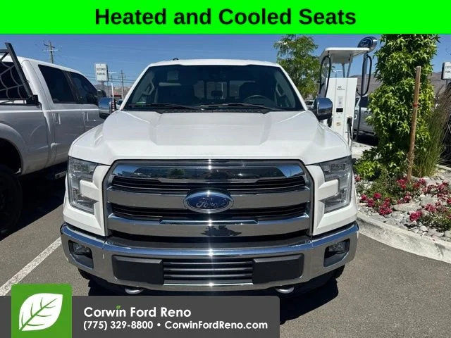 Used 2015 White Platinum Clearcoat Metallic Ford Lariat image 2