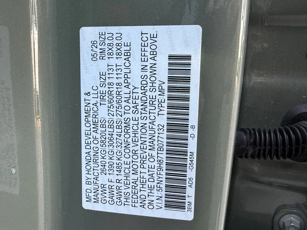 Certified Used 2026 Modern Steel Metallic Honda TrailSport Elite image 31