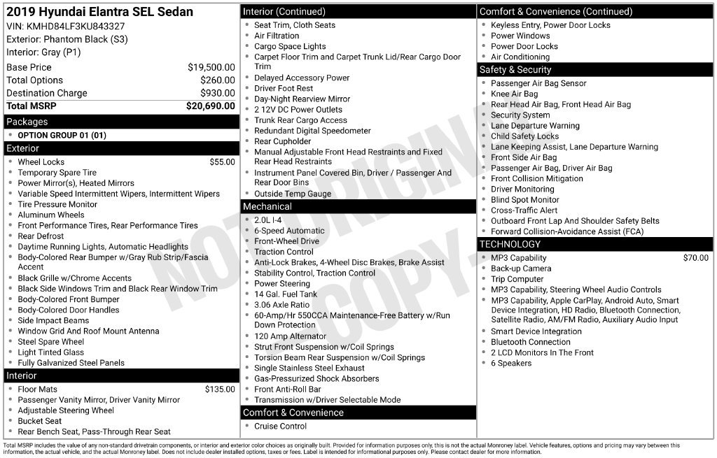 Used 2019 Black Hyundai SEL image 4
