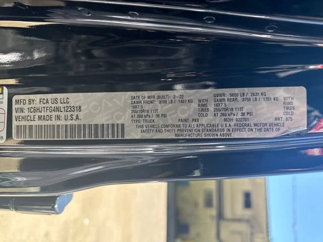 Used 2022 Black Clearcoat Jeep Overland image 16