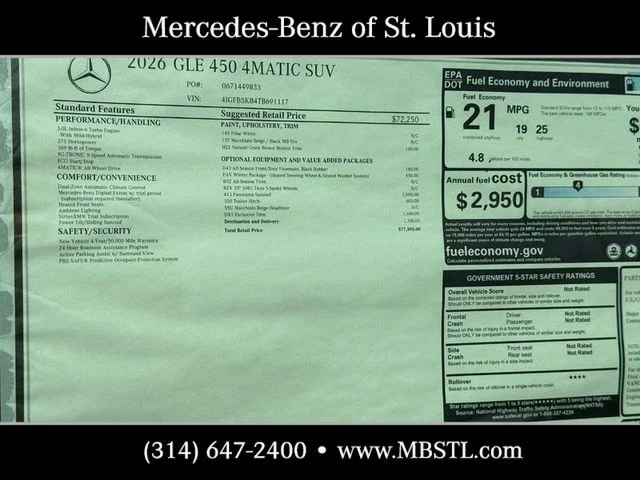 New 2026 Polar White Mercedes-Benz GLE 450 image 4